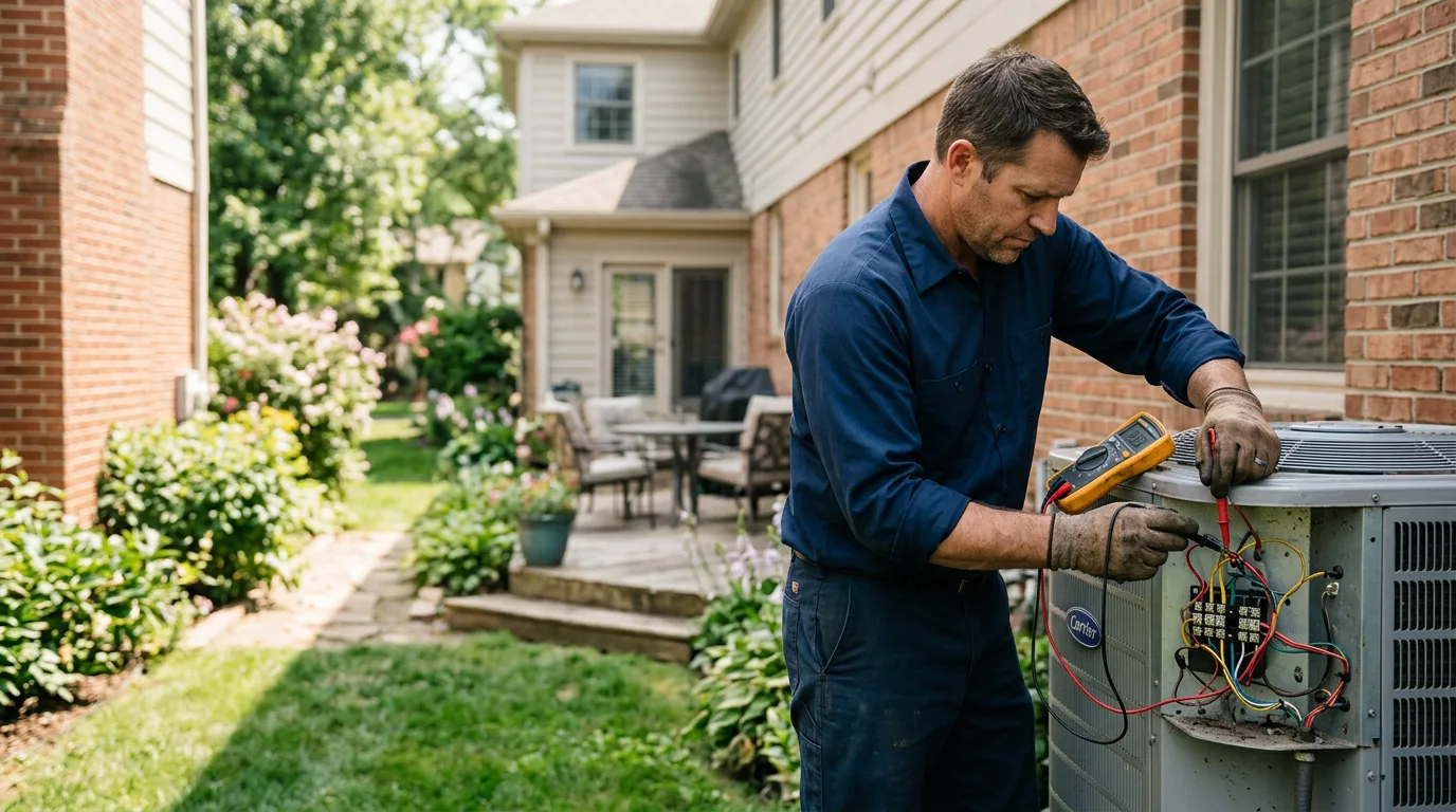 HVAC technician working near Alto Pass, IL